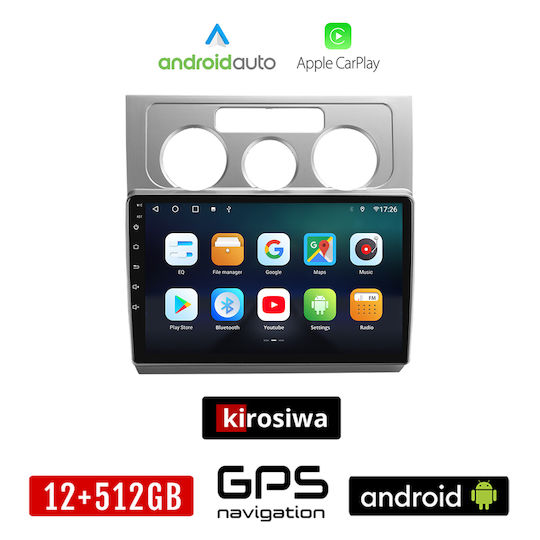Kirosiwa Ηχοσύστημα Αυτοκινήτου για Volkswagen Touran 2003 2010 (Bluetooth/USB/AUX/WiFi/GPS/Apple-Carplay/Android-Auto) με Οθόνη Αφής 10"