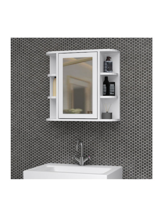 Bathroom Mirror Diro Megapap White 65x17.5x60cm Package 1 Piece