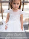 Stova Bambini White Baptism Clothes Set with Hair Accessories 2 Pieces