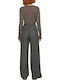 Damen Stoff Hose Gray