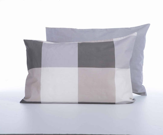 Nef-Nef Homeware Casual Check mit Umschlagumschlag Grey 52x72cm