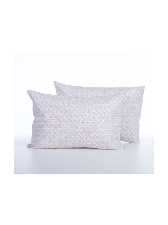 Nef-Nef Homeware Keylan Pillowcase with Envelope Cover Mauve 52x72cm.