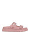 Mood Leder Damen Flache Sandalen Rosa