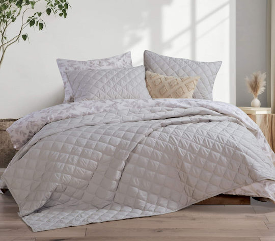 Nef-Nef Homeware Olga Покривало Полутораспално Микрофибър Сив 180x240см