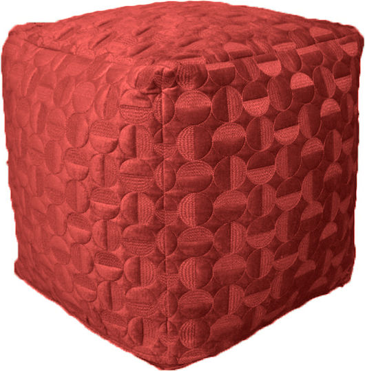 Hocker Für das Wohnzimmer Gepolstert mit Samt Red