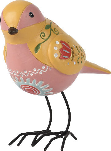 Katoikonhome Design Pasăre Ceramică 14 cm Galben