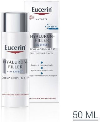 Eucerin Hyaluron-filler Αντιγηραντική Κρέμα Προσώπου Ημέρας με SPF15 50ml