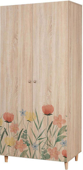 Δίφυλλη Ντουλάπα Πολύχρωμη 90x52x192cm