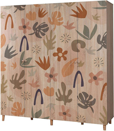Patru uși Dulap Multicolor 180x52x192cm Patru uși Dulap Multicolor 180x52x192cm