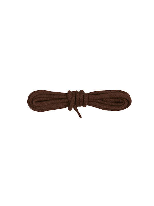 Bergal Round Cord Laces Medium Brown 150 Cm Thick Round Laces Color Medium Brown 150 Centimeters 100% Cotton Do Not Untie