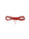 Bergal Rubber Laces Round Red 90cm Λεπτά Στρόγγυλα Ελαστικά Κορδόνια Κόκκινα 90 Εκατοστά