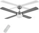 Life Norte Ceiling Fan 122cm with Silver Light Fixture