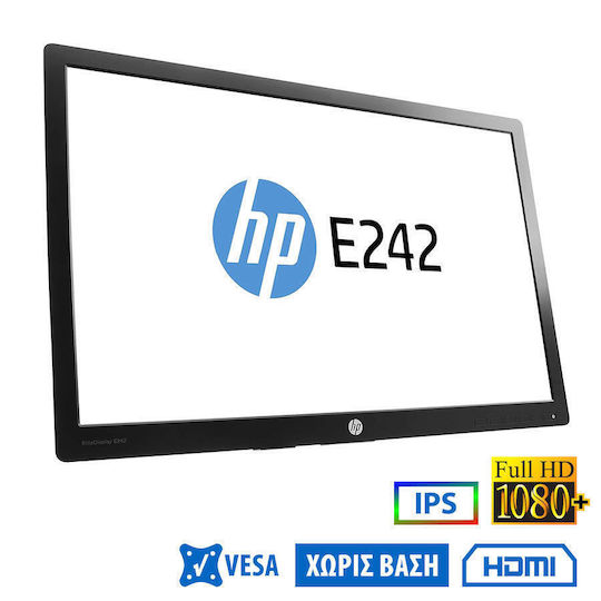 HP E242 (No Stand) Ohne Basis Generalüberholt Klasse A IPS Monitor 24" FHD 1920x1200