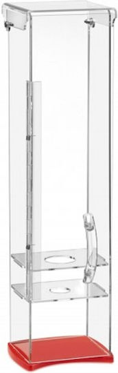 Χωνοθήκη Plexiglass Μονή Κόκκινη Ματ Βάση Icc05-1p-rd