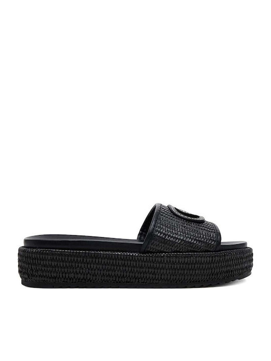 Guess Lonney Leather Women's Flat Sandals Flatf...