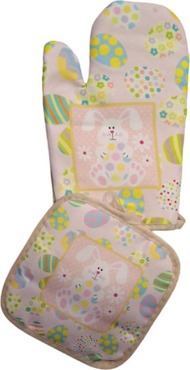 Set de 2 mănuși de bucătărie de Paște Melios Home Sx-104