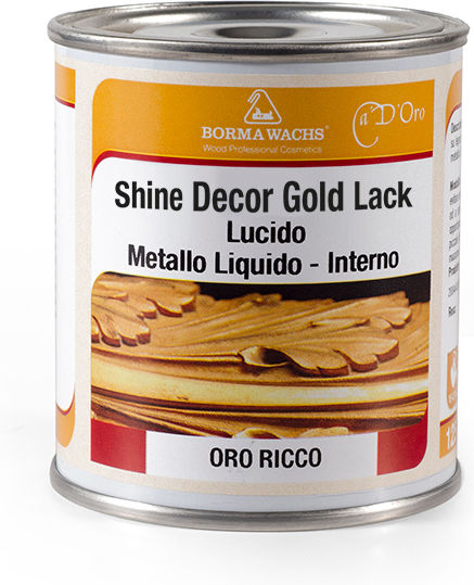 Borma Wachs Cdo6960od Shine-decor Goldlack Dekoratives Gold für den Innenbereich Nr. 12 Dukatgold 125ml