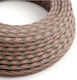Καλώδιο Υφασμάτινο Ροζ-γκρι Στρογγυλό 2x0,75 Creative Cables 150183 Cubalux 150183 Ροζ