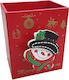 Christmas Pencil Holder Wooden Red Snowman 09000820002
