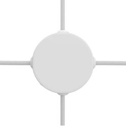 Deckenrosette Anschlussdose Weiß Mini 4 Löcher Creative Cables 150208 Cubalux 150208 Weiß