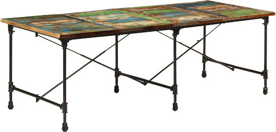 Tisch Speisesaal aus Massivholz & Metall Coffee 220x90x77cm
