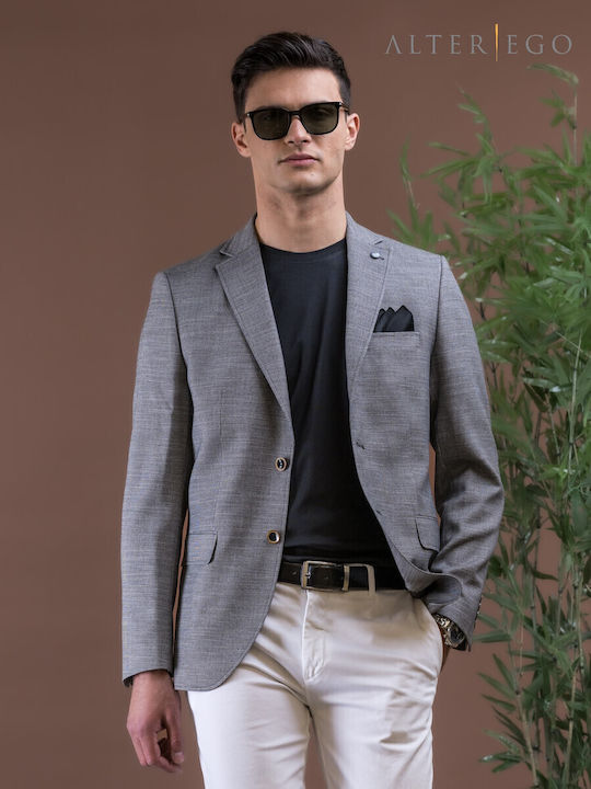 Men's Suit Jacket Slim Fit Gray