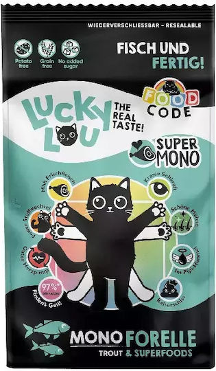Lucky Lou Code Dry Food Gluten-Free for Adult Sterilized Cats with Sensitive Urinary with Trout / Meat / Potatoes / Fish 0.34kg