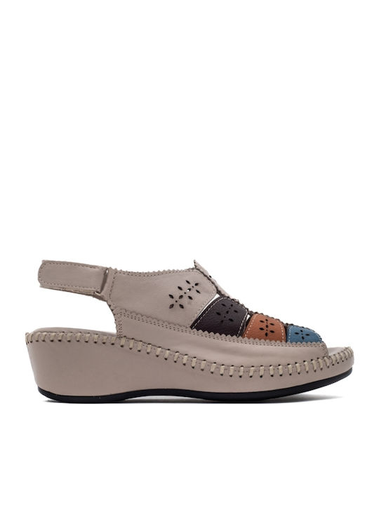 Anatomic Women's Leather Platform Shoes Gray
