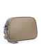 Leder Damentasche Umhängetasche Taupe