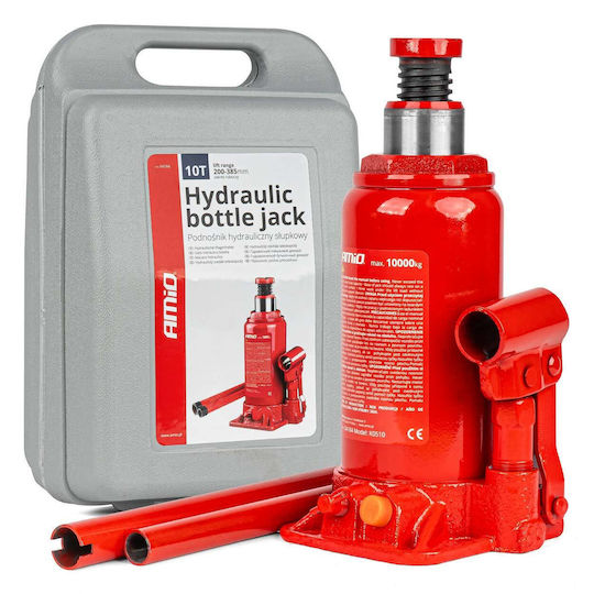 AMiO Hydraulic Bottle Jack with Lifting Capacity up to 38.5cm and Weight Capacity up to 10 Tons