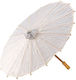 Umbrelă Decorativă din Material Textil Albă 56cm 157.002.0053.02