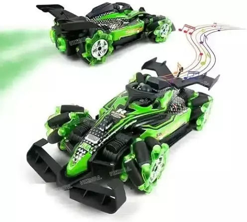 ToyMarkt Rennfahrzeug Led Beleuchtung & Soundeffekte Double Spray Ferngesteuertes Auto Grün