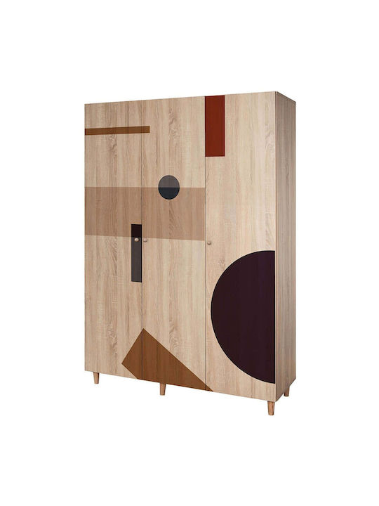 Lena Three-Door Wardrobe 869vel8659 135x52x192c...
