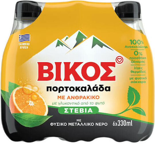 Vikos Orangenlimonade Stevia 6x330ml 1-54851
