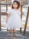 Stova Bambini Set De Haine De Botez Alb Cu Accesorii Pentru Păr Din Tulle 2 Bucăți