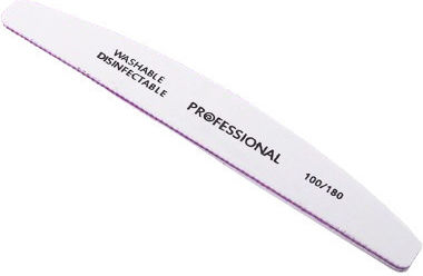 Professionelle Nagelfeile Waschbar Desinfizierbar 100/180 Halbmond Papierfeile Waschbar & Sterilisierbar Grau 1 Stück