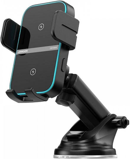 Joyroom Βάση Κινητού Αυτοκινήτου 4.7" - 6.8" με Ρυθμιζόμενα Άγκιστρα και Ασύρματη Φόρτιση Μαύρη