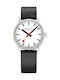 Mondaine Women's Watch with Black Leather Strap