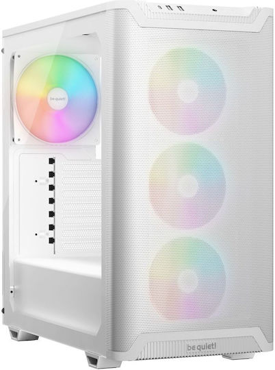 Be Quiet Pure Base 501 LX Gaming Midi Tower Computer Case with Side Window and RGB Lighting White