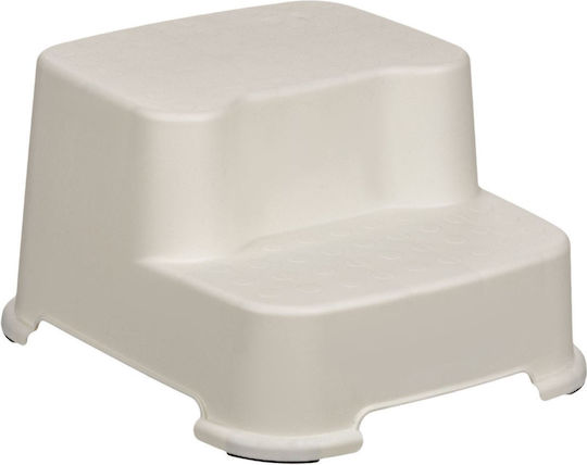 Double Step Stool Ecru 30x33x20.5cm Weight Capacity 60kg