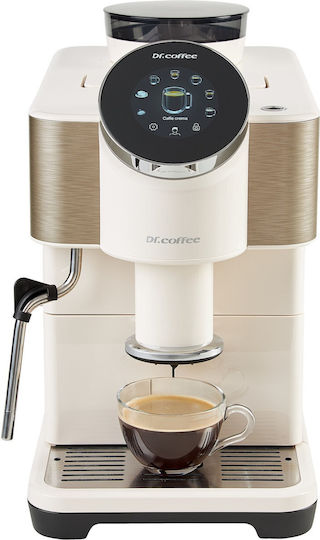 Automatic Espresso Machine 1450W Pressure 19bar for Cappuccino with Grinder Brown 1202399