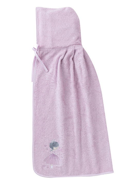 Borea Baby Hooded Bath Towel Odette Lilac 75x75cm