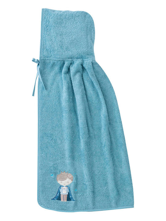 Borea Baby Bath Towel Hooded Little King Petrol 75x75cm