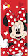 Borea Hello Prosoape de plajă pentru copii Roșu Minnie 140x70cm
