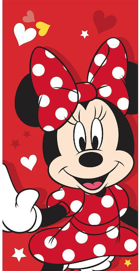 Borea Hello Prosoape de plajă pentru copii Roșu Minnie 140x70cm