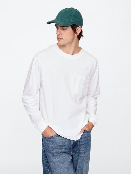 GAP Langarm Herrenbluse Weiß