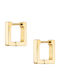 Art Men's Earrings Hoops made of Steel Gold Plated