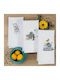 Borea Tea Towel from 100% Cotton in White Color 50x70cm 3pcs