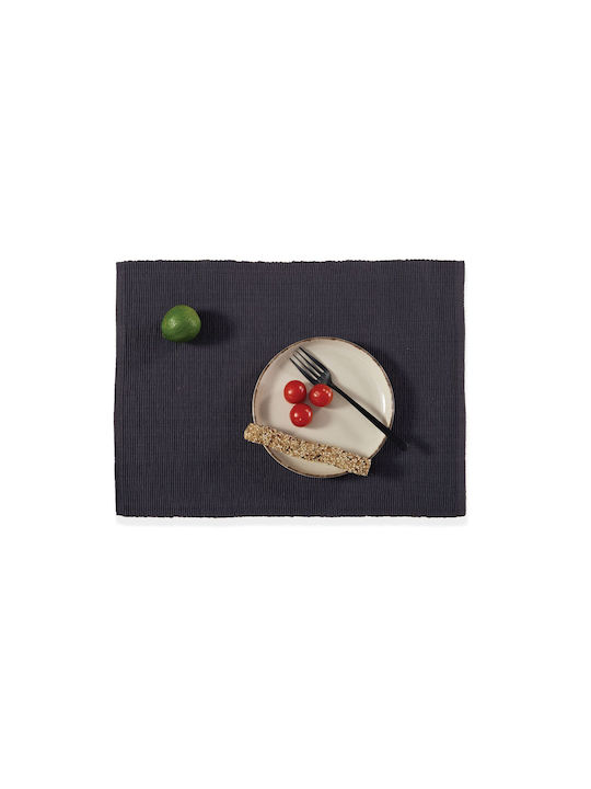Nef-Nef Homeware Σουπλά Υφασμάτινο Γκρι 48x33cm 2τμχ