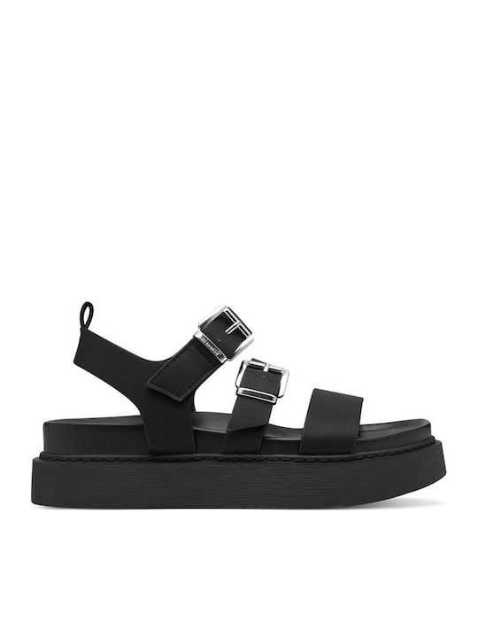 Tamaris Flache Sandalen für Damen in Schwarz Farbe